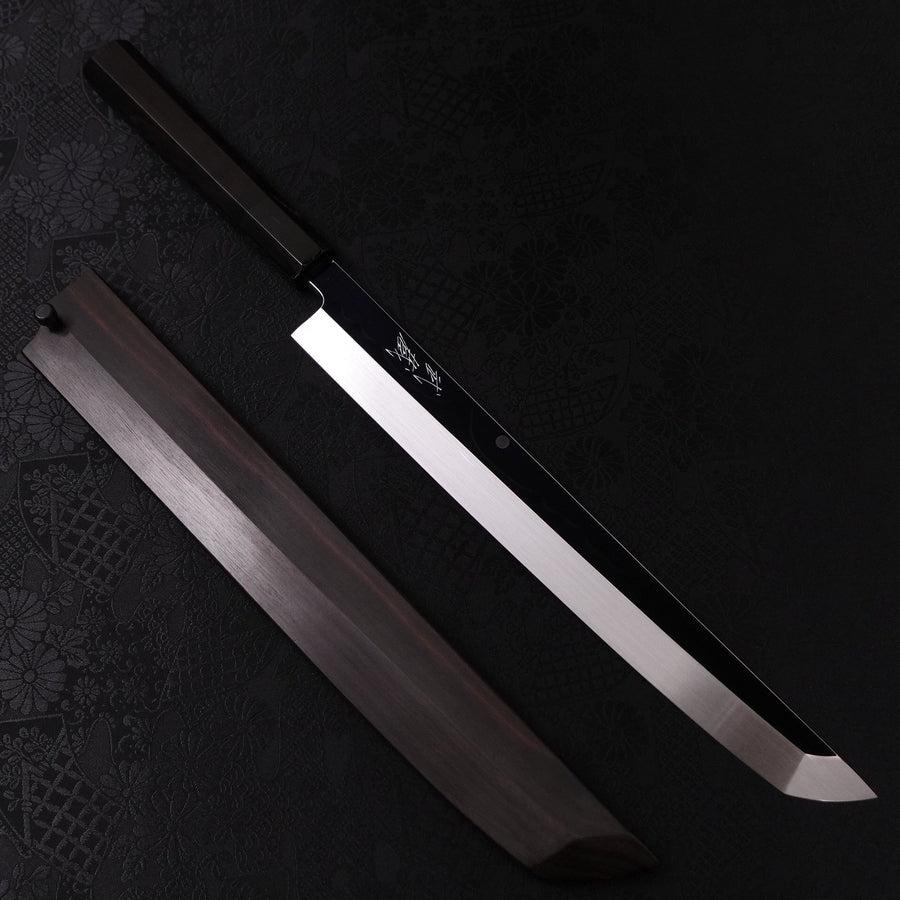 Sakimaru Takohiki White Steel #2 Moon-Fuji Water Honyaki Buffalo Ebony Handle 270mm