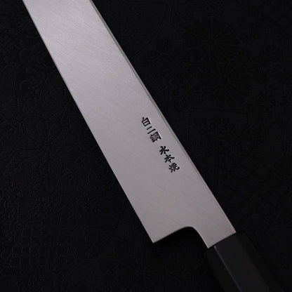 Sakimaru Takohiki White Steel #2 Moon-Fuji Water Honyaki Buffalo Ebony Handle 270mm