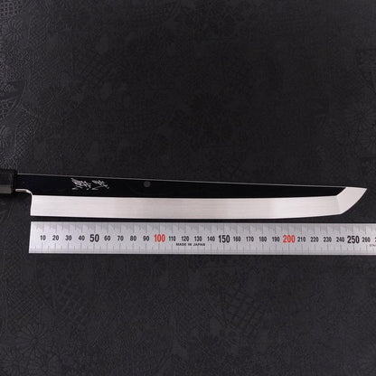 Sakimaru Takohiki White Steel #2 Moon-Fuji Water Honyaki Buffalo Ebony Handle 270mm