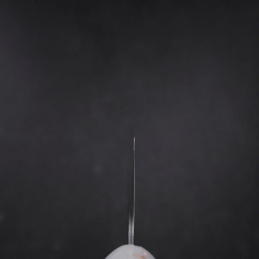 Santoku 440C Nashiji Damascus Ocean White Black Gold Handle 165mm