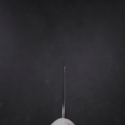 Santoku 440C Nashiji Damascus Ocean White Black Gold Handle 165mm