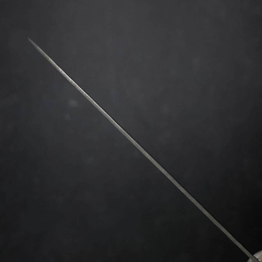 Santoku 440C Nashiji Damascus Ocean White Blue Handle 165mm