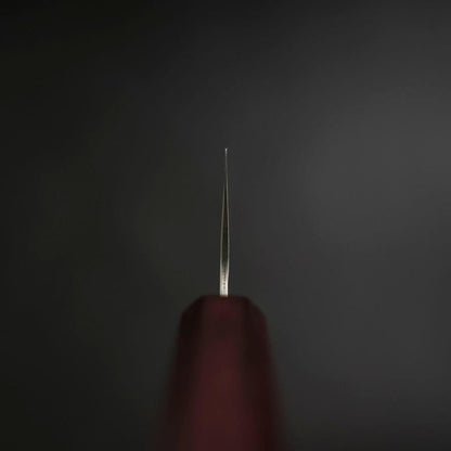 Santoku 440C Nashiji Damascus Purple Urushi Handle 165mm