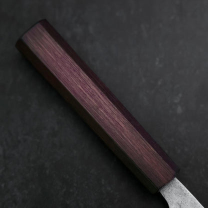 Santoku 440C Nashiji Damascus Purple Urushi Handle 165mm