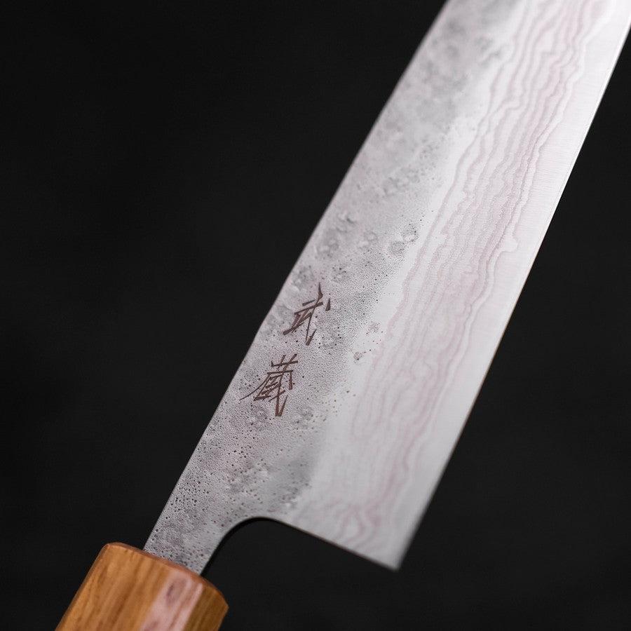 Santoku 440C Nashiji Damascus Yaki Urushi Handle 165mm
