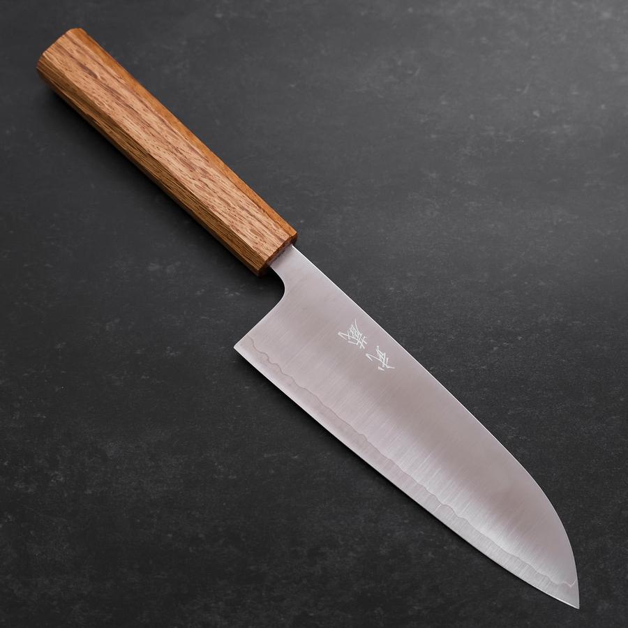 Santoku 440C Polished Oak Handle 165mm