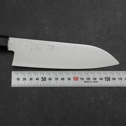 Santoku AUS-10 Damascus Red Cherry Handle 170mm