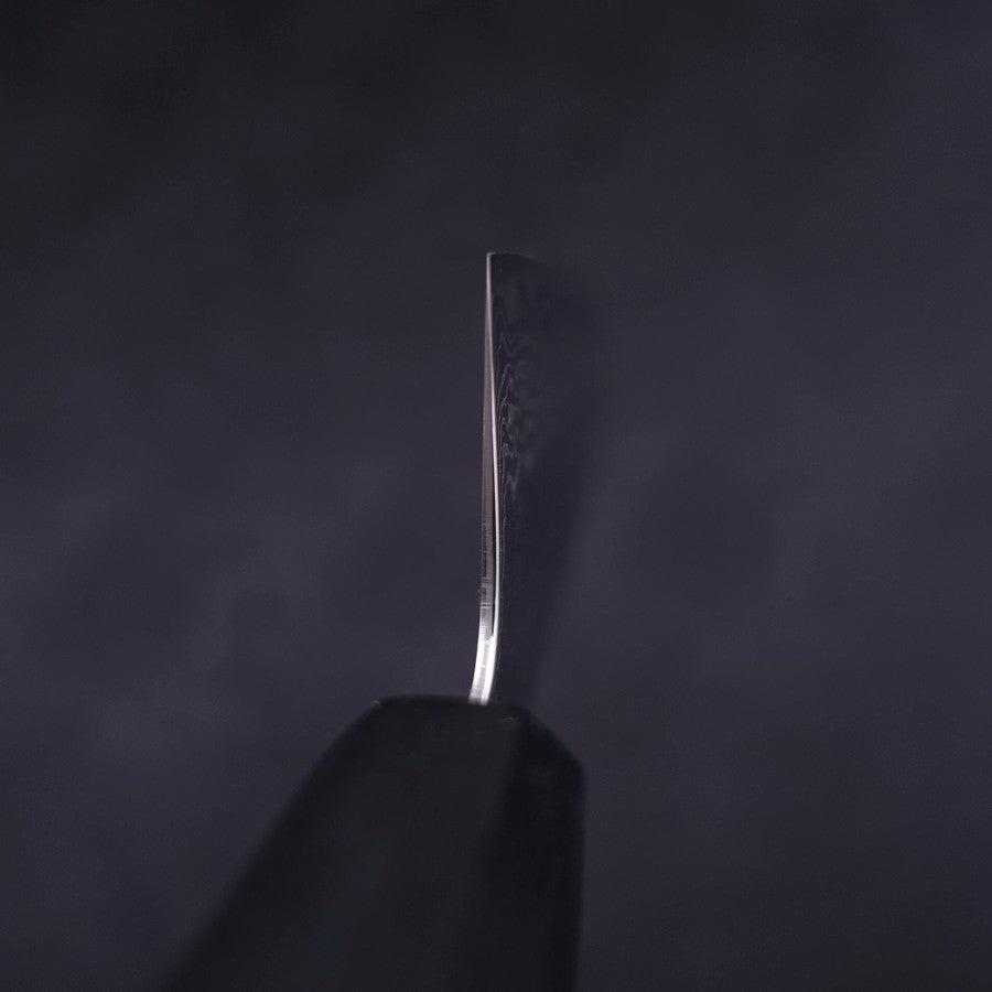 Santoku AUS-10 Nashiji Damascus Dark Blue Urushi Handle 165mm