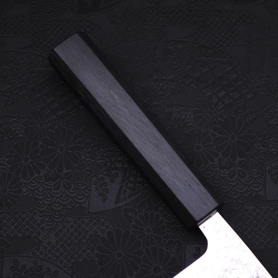 Santoku AUS-10 Nashiji Damascus Dark Blue Urushi Handle 165mm