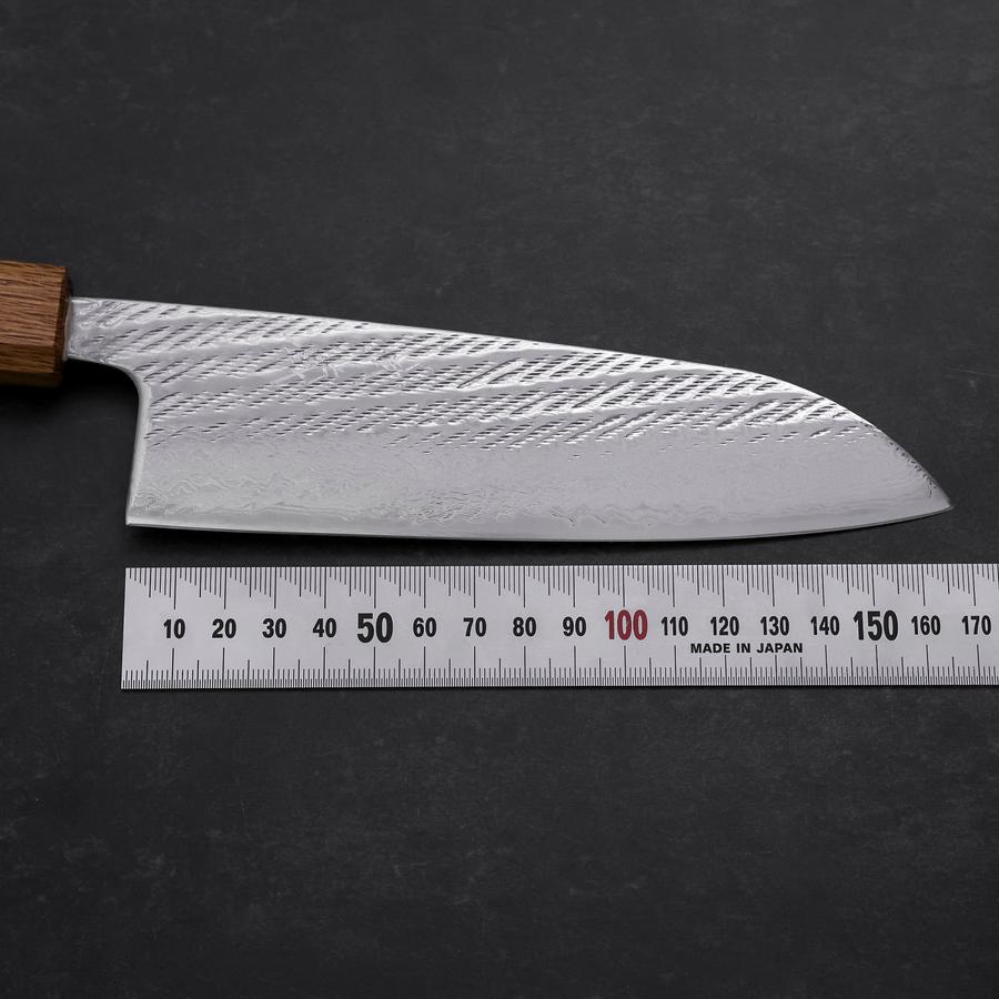 Santoku AUS-10 Nawame Damascus Yaki Handle 165mm