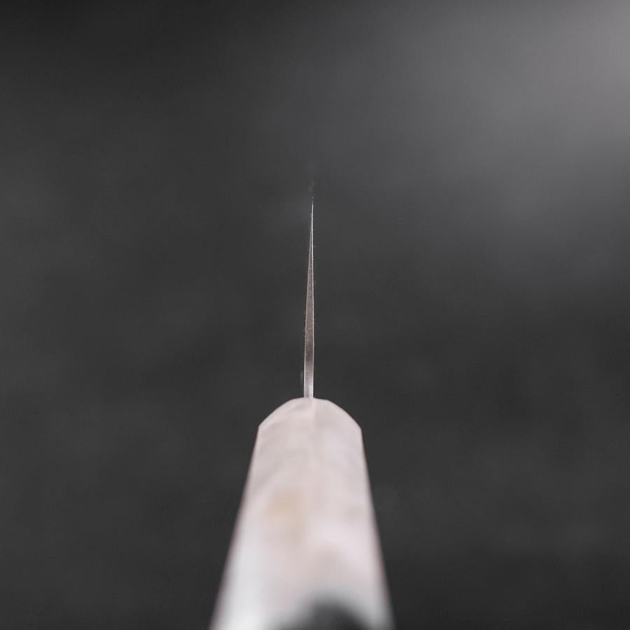 Santoku AUS-10 Polished Ocean Black White Handle 165mm