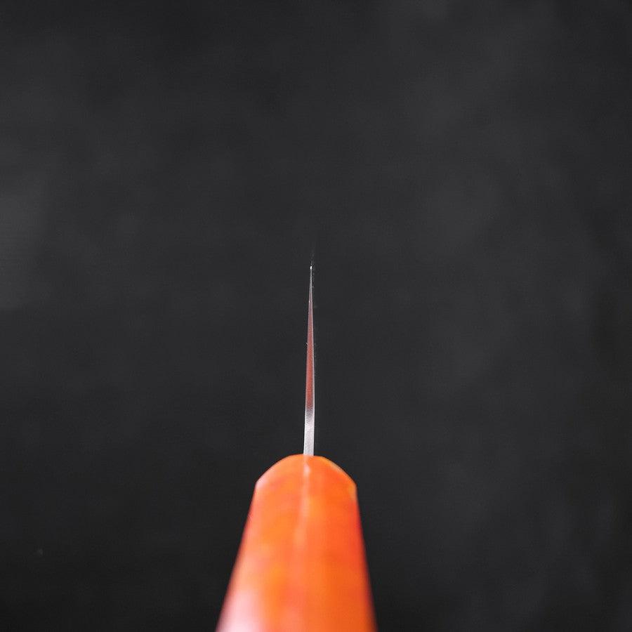 Santoku AUS-10 Polished Ocean Orange & Black Handle 165mm