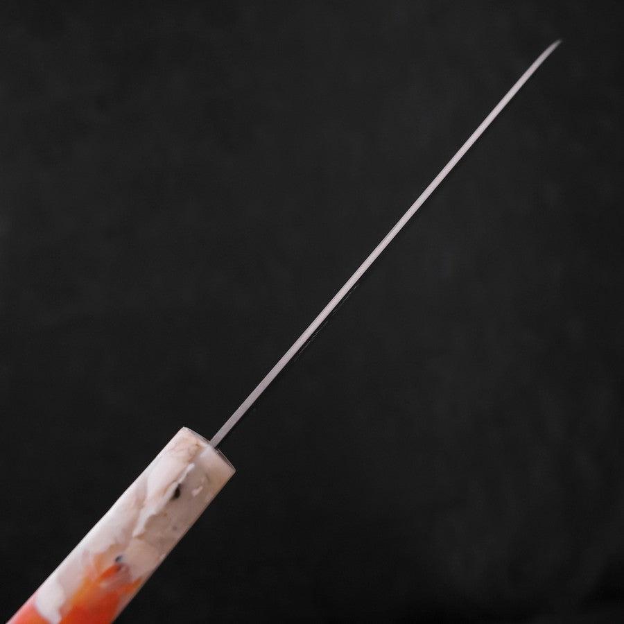 Santoku AUS-10 Polished Ocean Orange & White Handle 165mm