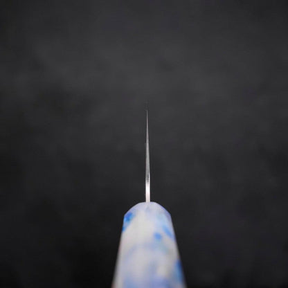 Santoku AUS-10 Polished Ocean White Mix Handle 165mm