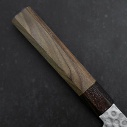 Santoku AUS-10 Tsuchime Damascus Shitan Walnut Handle 180mm