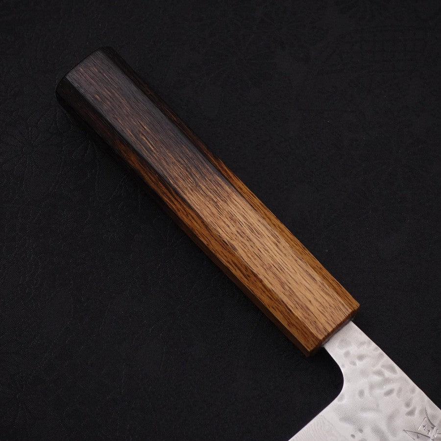 Santoku AUS-10 Tsuchime Damascus Yaki Urushi Handle 165mm