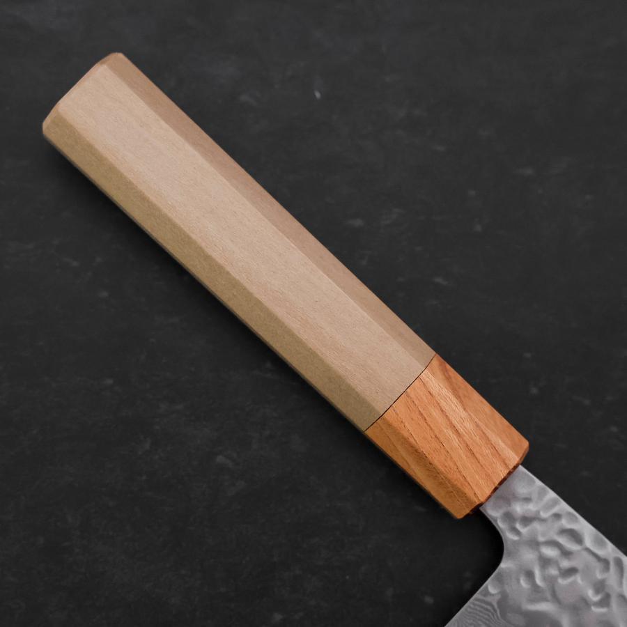 Santoku AUS-10 Tsuchime Damascus Zelkova Magnolia Handle 165mm