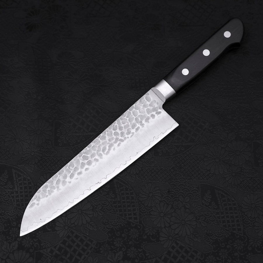 Santoku AUS-10 Tsuchime Western Black Handle 180mm
