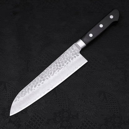 Santoku AUS-10 Tsuchime Western Black Handle 180mm