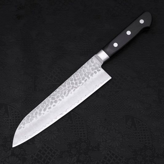 Santoku AUS-10 Tsuchime Western Black Handle 180mm