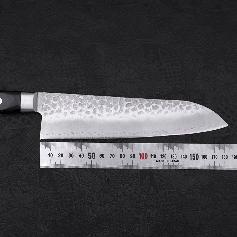 Santoku AUS-10 Tsuchime Western Black Handle 180mm