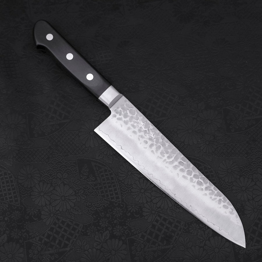 Santoku AUS-10 Tsuchime Western Black Handle 180mm