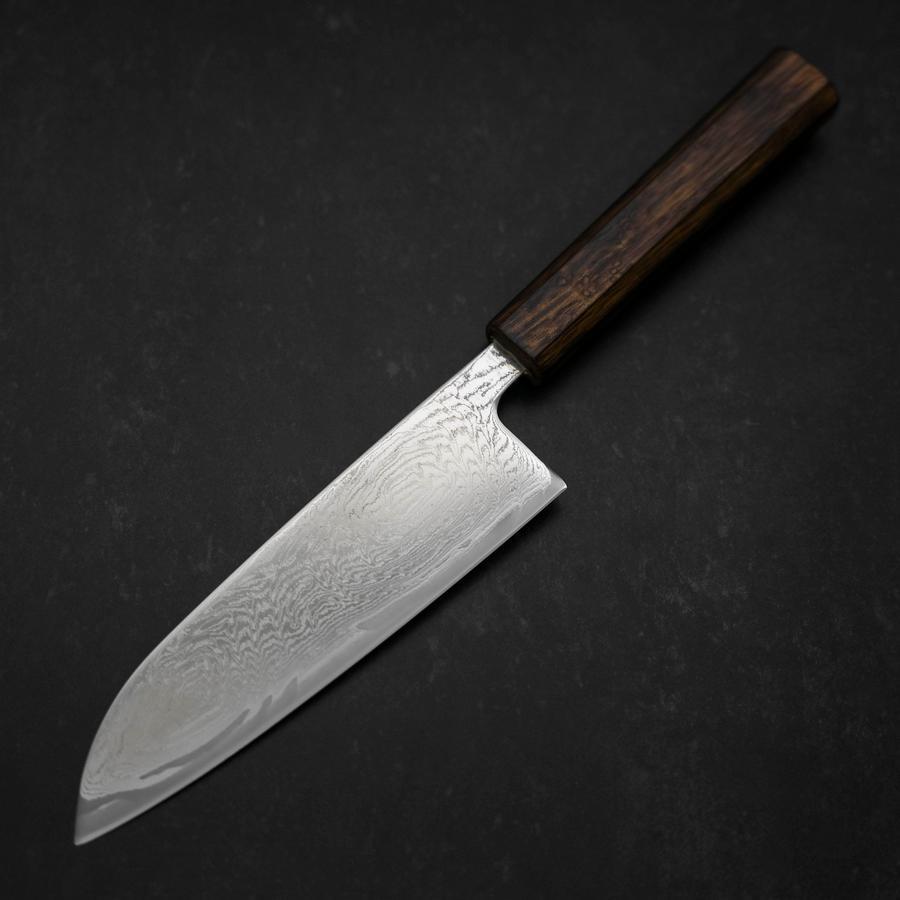 Santoku AUS-10 Wave Nickel Damascus Sumi Urushi Handle 165mm