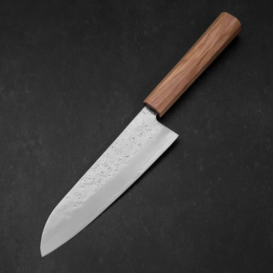Santoku AUS-8 Nashiji Olive Handle 170mm
