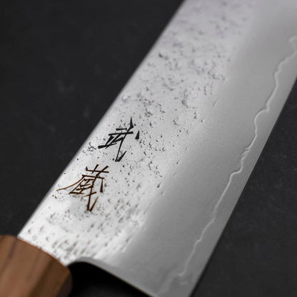 Santoku AUS-8 Nashiji Olive Handle 170mm