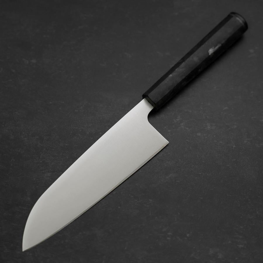 Santoku AUS-8 Polished Ocean Black Handle 165mm