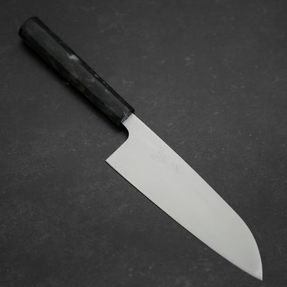 Santoku AUS-8 Polished Ocean Black Handle 165mm
