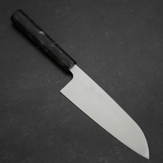 Santoku AUS-8 Polished Ocean Black Handle 165mm