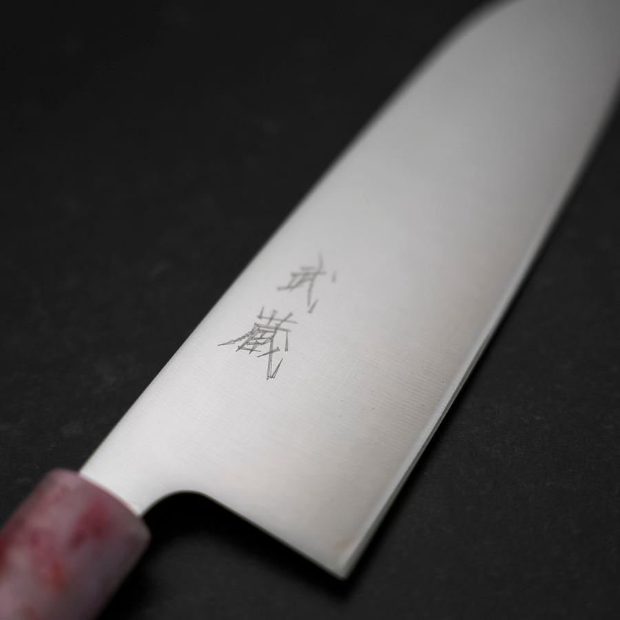 Santoku AUS-8 Polished Ocean Sakura Handle 165mm