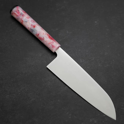 Santoku AUS-8 Polished Ocean Sakura Handle 165mm