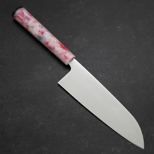 Santoku AUS-8 Polished Ocean Sakura Handle 165mm