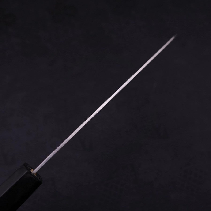 Santoku Blue Steel #2 Nashiji Stainless Clad Ebony Handle 165mm