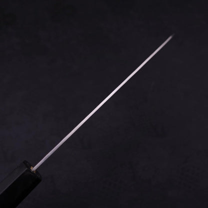 Santoku Blue Steel #2 Nashiji Stainless Clad Ebony Handle 165mm