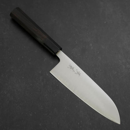 Santoku Blue Super Polished Buffalo Ebony Handle 165mm