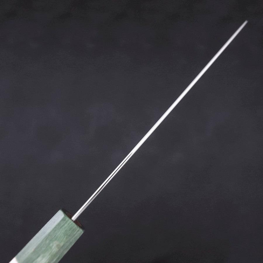 Santoku Blue Super Polished Maple Green Handle 180mm