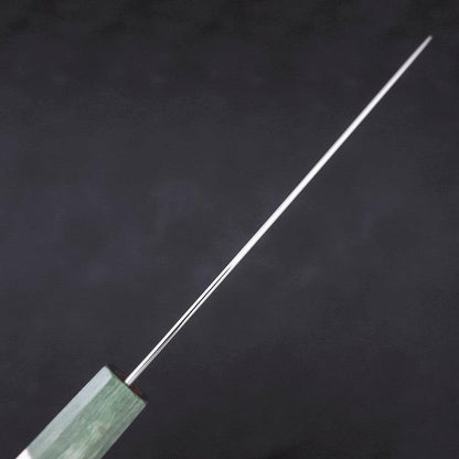 Santoku Blue Super Polished Maple Green Handle 180mm