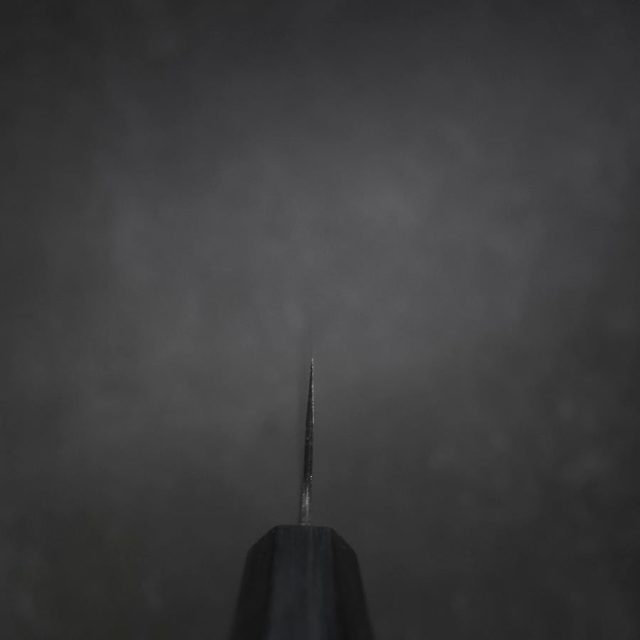 Santoku Blue Steel #1 Kurouchi Dark Blue Urushi Handle 180mm