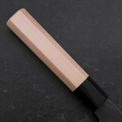 Santoku Blue Steel #1 Stainless Clad Kurouchi Buffalo Magnolia Handle 165mm