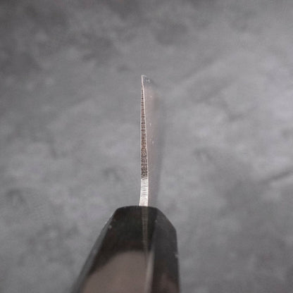 Santoku Blue Steel #2 Damascus Buffalo Ebony Handle 165mm