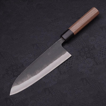 Santoku Blue Steel #2 Hon-Kurouchi Walnut Handle 190mm