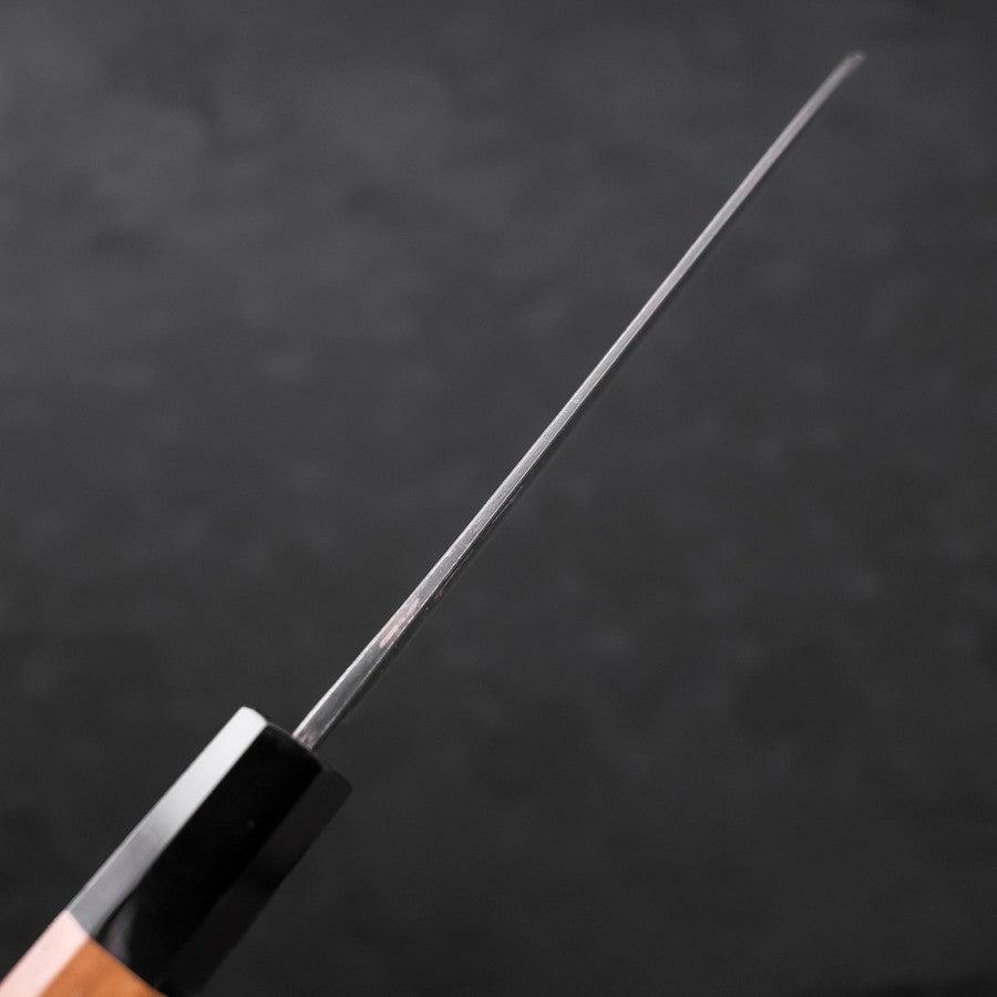 Santoku Blue Steel #2 Kurouchi Buffalo Teak Handle 165mm