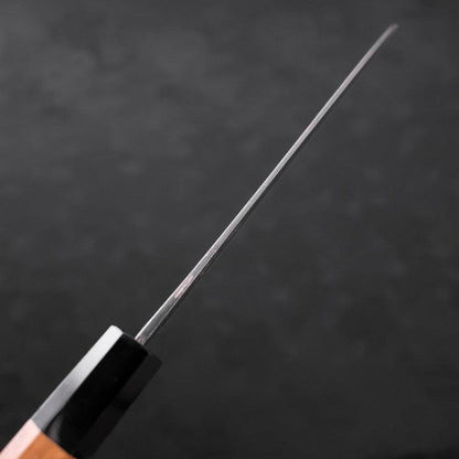 Santoku Blue Steel #2 Kurouchi Buffalo Teak Handle 165mm