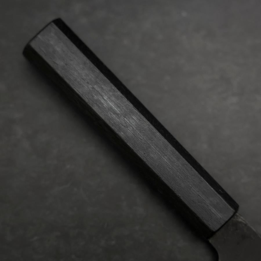 Santoku Blue Steel #2 Kurouchi Dark Blue Urushi Handle 165mm