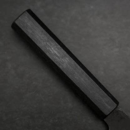 Santoku Blue Steel #2 Kurouchi Dark Blue Urushi Handle 165mm