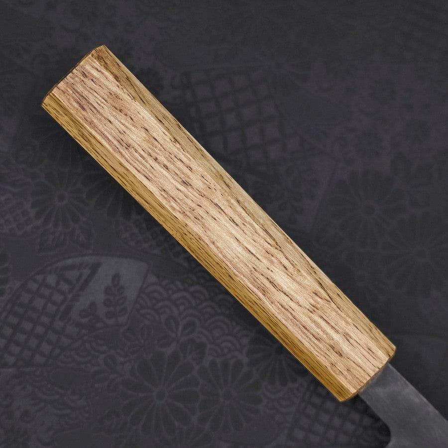 Santoku Blue Steel #2 Kurouchi Oak Handle 165mm