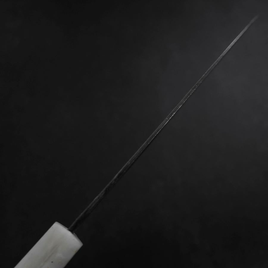 Santoku Blue Steel #2 Kurouchi Ocean Black White Gold Handle 165mm